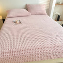 Axyaa Coral Velvet Fitted Sheet - Winter Warm Mattress Cover - Single/Queen/King Size