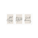 Axyaa 3-Piece Couple-Themed Good Night Quotes Prints Set