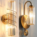 Luxury Gold Crystal LED Wall Light by Axyaa for Living Room & Bedroom Decor