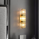 Axyaa Crystal Rectangle Wall Lamp: Modern Luxury LED Lighting for Living Room