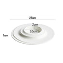Axyaa White Ceramic Dining Plate Set,  Elegant Round Deep Soup & Dessert Plates