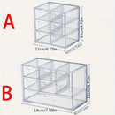 Axyaa 6-Grid Acrylic Cosmetic & Jewelry Storage Drawer Organizer Box