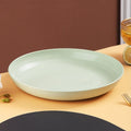Axyaa Cream Wheats Straw Plates Set: Unbreakable, Deep Dinner Plate, Lightweight Tray