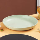 Axyaa Round Wheat Straw Plates Set for Dining & Microwave - Unbreakable & Stackable