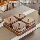 Axyaa Glass Serving Tray Set with Lid: Divided Fruit/Snack Storage Box for Events