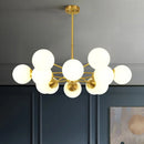 Axya Nordic Glass Ball Pendant Lights - Modern LED Hanging Lamp for Home and Hospitality