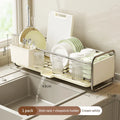 Axyaa Dish Drying Rack with Drainboard - Rust-proof Countertop Organizer