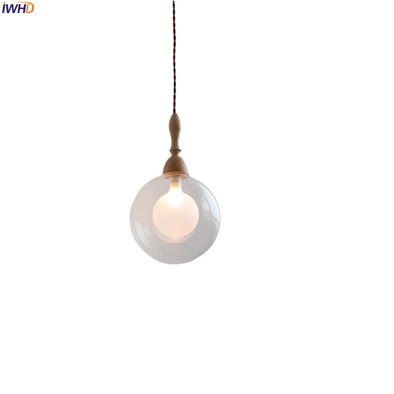 Axyaa Nordic Modern Glass Ball Pendant Light Fixture
