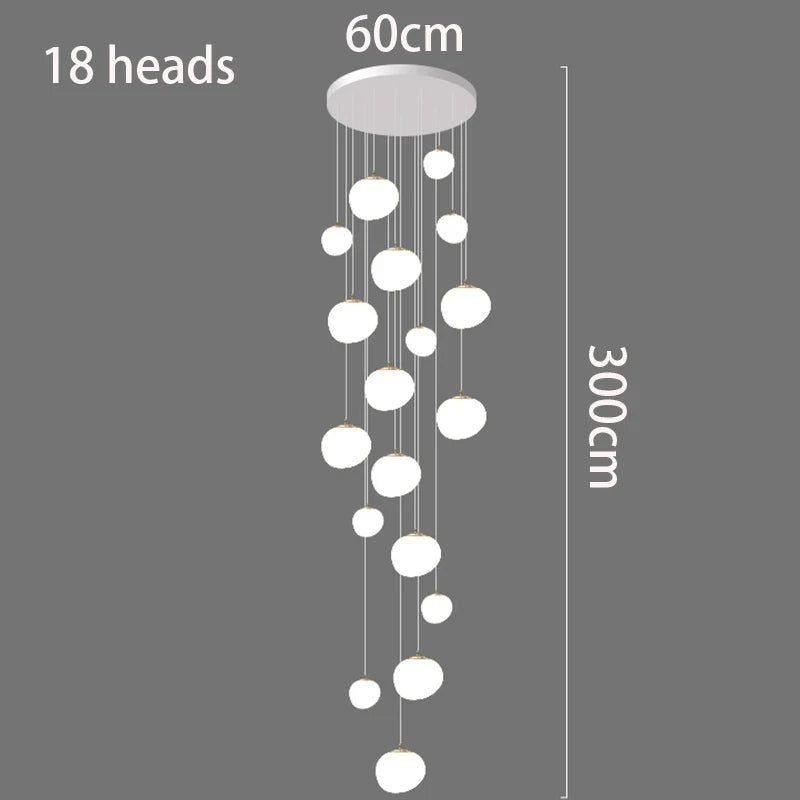 Axyaa Staircase Chandeliers Pendant Light Lamps, Modern Home Decor LED Lights for Living Room