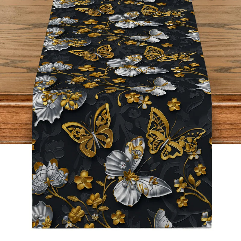 Axyaa 3D Effect Table Runner for Farmhouse Dining and Wedding Decor