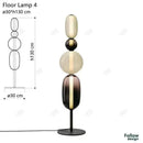 Axyaa Nordic Glass LED Floor Lamp for Home Decor and Indoor Lighting