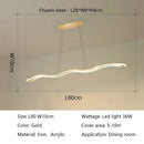 Axyaa LED Wave Pendant Lights: Modern, Creative Dining Room Chandeliers for Bar & Restaurant