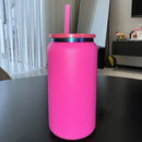 Axyaa Stainless Steel Vacuum Straw Cup - Colored Ice Coffee Thermos