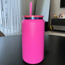 Axyaa Stainless Steel Vacuum Straw Cup - Colored Ice American Coffee Thermos