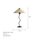 Axyaa Pleated Fabric LED Floor Lamp for Modern Living Room Decor