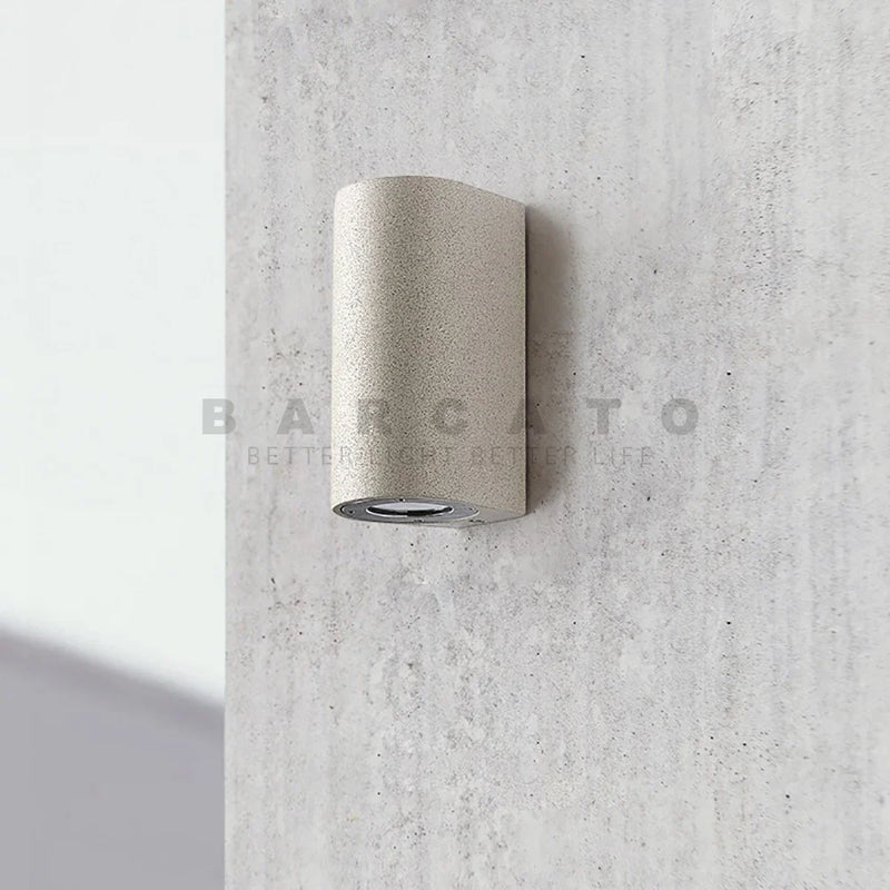 Axyaa Waterproof Outdoor Wall Sconce Black White Gray Cement - Up Down GU10 Bulb