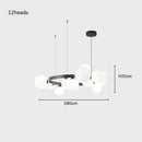 Axyaa Magic Bean Glass Chandelier: Nordic Minimalist Luxury Light for Living Room, Bedroom & Restaurant