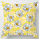 Axyaa Yellow Flower Pillowcase for Home Sofa Lumbar Cushion