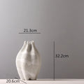Axyaa Ceramic Dot Pattern Vase Hollow Out Handmade Abstract Geometric Home Decor