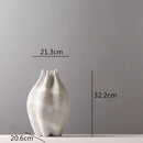Axyaa Ceramic Dot Pattern Vase Hollow Out Handmade Abstract Geometric Home Decor