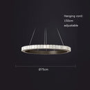 Axyaa Round Gold Black Marble Pendant Lamp Luxe Designer Hanging Light