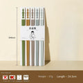 Axyaa Alloy Premium Chopsticks Set 5 Colours Non-Slip & Anti-bacterial 5 Pairs