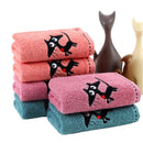 Axyaa Kids Bamboo Towels Set with Cat Embroidery for Home, Hotel, and Travel