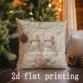 Axyaa Christmas Prints Pattern Cushion Cover for Sofa, Bedroom, Car - Decorative Pillow Cover