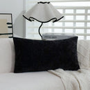 Axyaa Chenille Throw Pillowcase 30X50cm Solid Color Cushion Cover for Living Room