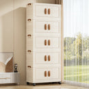Axyaa 50cm Wide Folding Plastic Wardrobe with Doors for Bedroom/Living Room Storage