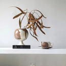 Axyaa Irregular Grain Ceramic Spherical Vase for Home Decor & Floral Arrangements