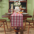 Axyaa Retro Tassel Jacquard Table Runner for Home Decor