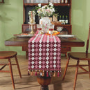 Axyaa Retro Tassel Jacquard Table Runner for Home Decor