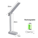 Axyaa LED Desk Lamp: Rechargeable, Dimmable, Foldable, Eye Protection, USB Powered