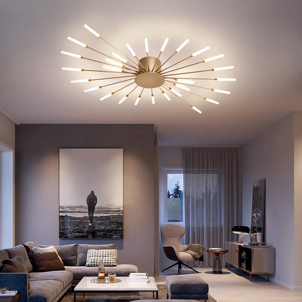 Axyaa LED Chandelier: Modern Ceiling Lamps for Bedroom and Living Room Lighting