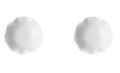 Axyaa French Ruffled Ceramic Deep Plate | Elegant White 3D Relief Design