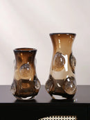 Axyaa Art Glass Coffee Vase: Modern Luxury Living Room Decor with Hydroponic Flower Device