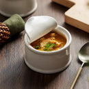 Axyaa Ceramic Dessert Bowl Set with Saucer Plate for Hotel Restaurant