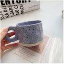 Axyaa Modern Print Ceramic Mug with Ring Handle - Set of 2