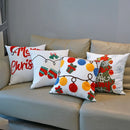 Axyaa Christmas Embroidered Pillowcase - Decorative Sofa Cushion Cover