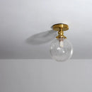 Axyaa Nordic LED Ceiling Light Clear Glass Copper Ceiling Lamp