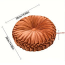 Axyaa Velvet Pumpkin Throw Pillow for Home Decor in Cream Pink