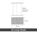 Axyaa Modern Fishbone Chandelier: Dimmable LED Pendant Ceiling Lights for Luxury Living Room