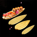 Axya Bamboo Leaf Sushi Plate Set with Sushi Maker and Tea Tray