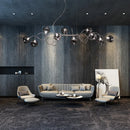 Axyaa Glass Pendant Chandelier for Living Room LED Dining Bedroom Café Décor