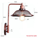 Axyaa Rust Color Retro Loft Wall Lamp Industrial Iron Style for Bedroom & Hotel