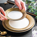 Axyaa Ceramic Plate Set - Elegant European Design for Dining & Serving