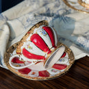 Axyaa Camellia Ceramic Coffee Mug - European Court Luxury Latte Cup