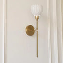 Axyaa Floral Glass Wall Sconce: LED Bedroom/Living Room Lamp