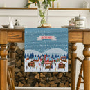 Axyaa Christmas Farmhouse Table Runner Holiday Decor Party Wedding